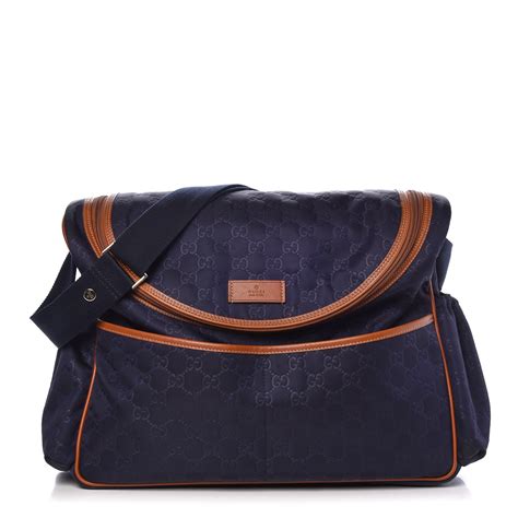 gucci diaper bag blue trim|authentic gucci diaper bag.